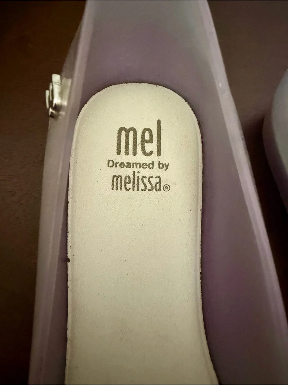 Mel by Melissa Jelly Flats Lilac Butterfly Bow Toddler Size 1